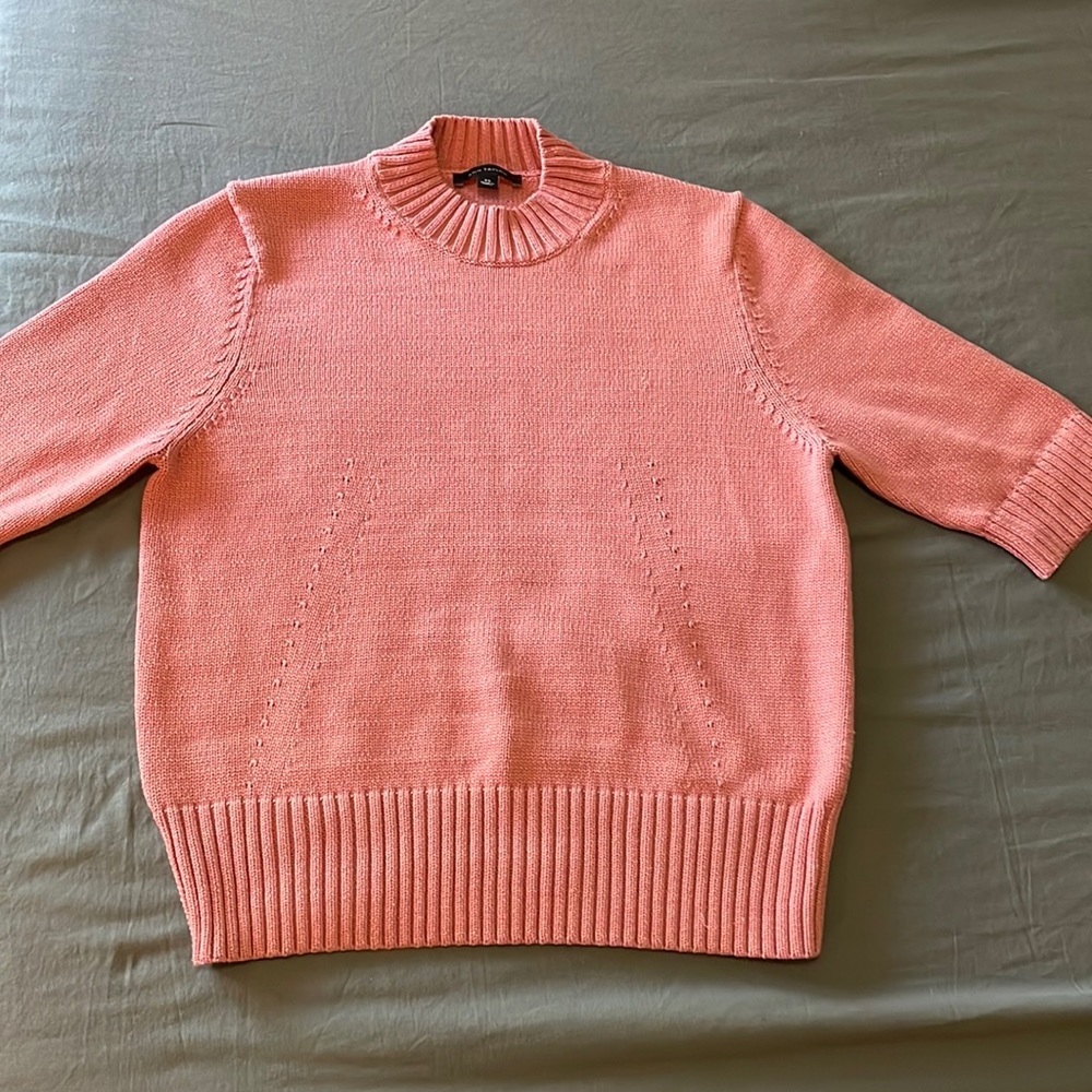 Short sleeve mock neck mockneck sweater
